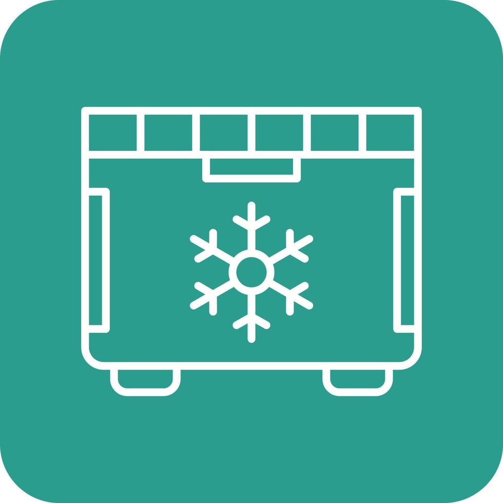 ligne de congélateur icônes d'arrière-plan de coin rond vecteur