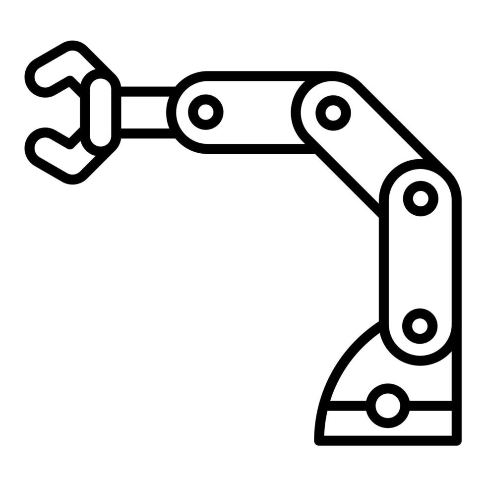 icône de ligne de robotique vecteur