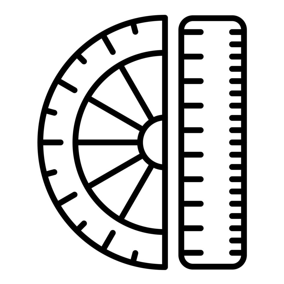 icône de ligne de règle vecteur