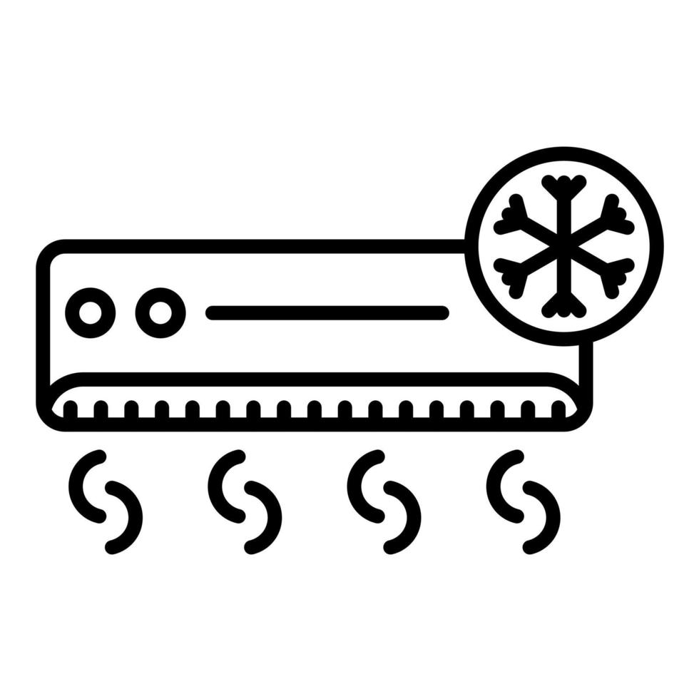 icône de ligne de climatisation vecteur