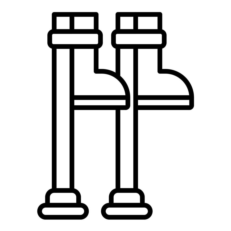 icône de ligne d'échasses vecteur