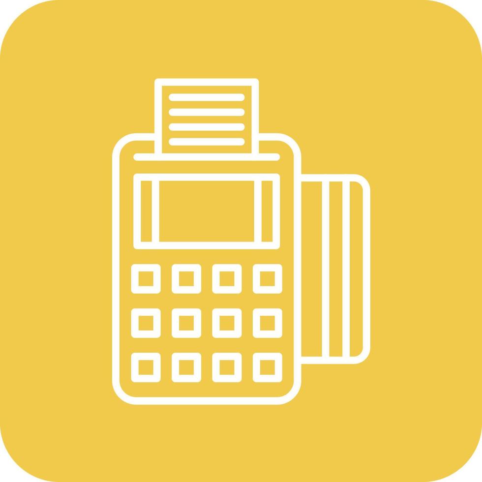 icônes d'arrière-plan de coin rond de ligne de terminal pos vecteur