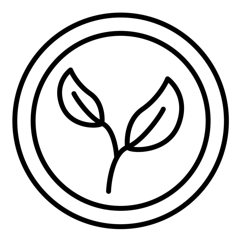 icône de ligne végétalienne vecteur