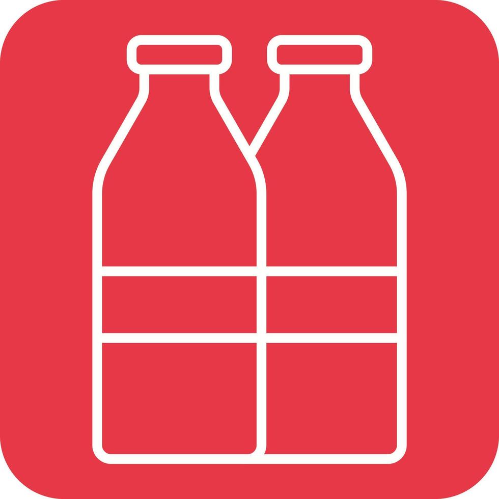 lignes de bouteilles de lait icônes d'arrière-plan de coin rond vecteur