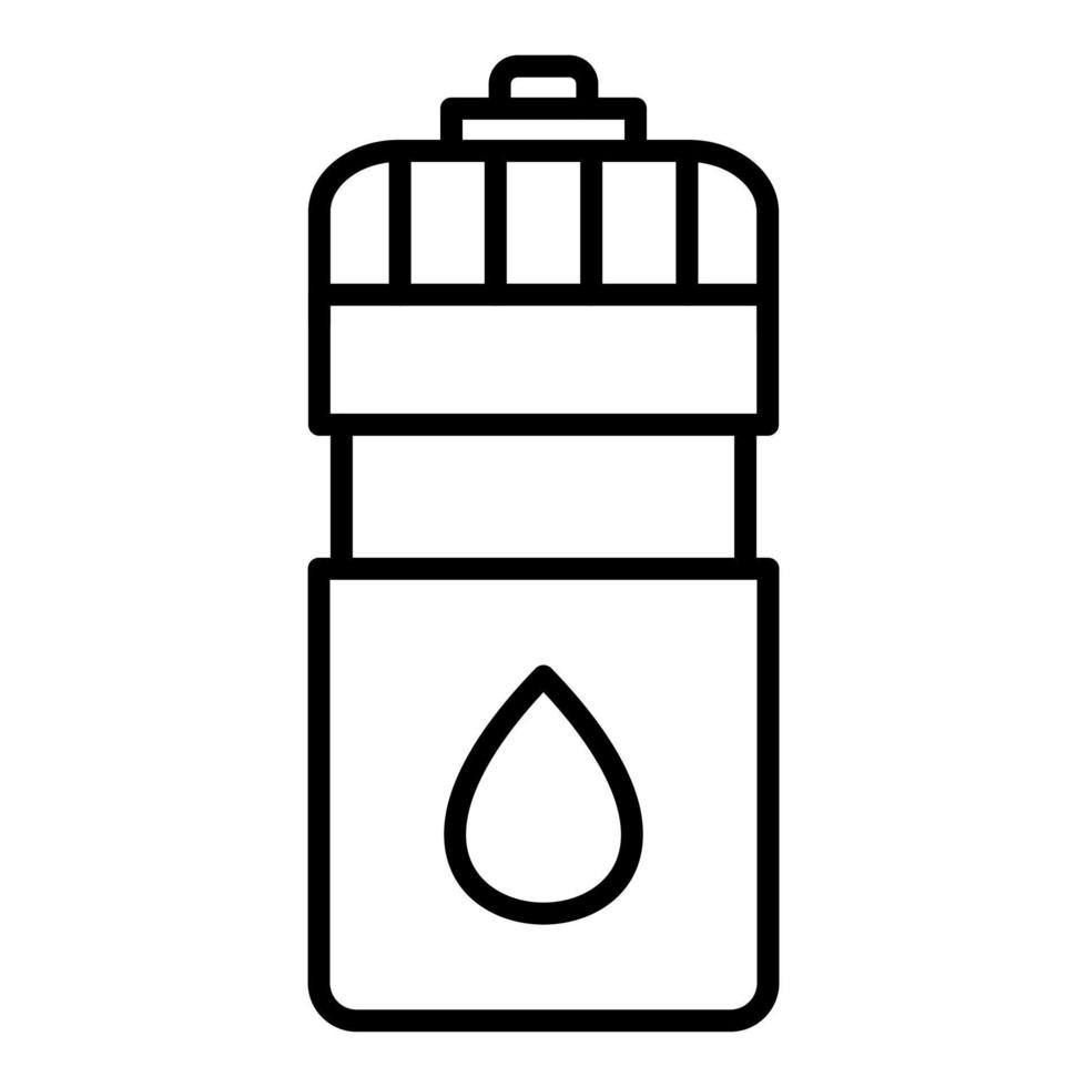 icône de ligne de bouteilles d'eau vecteur