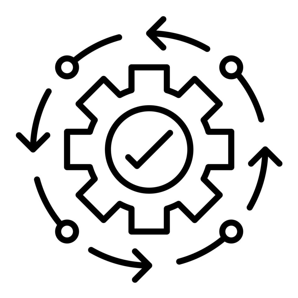 icône de ligne de productivité vecteur