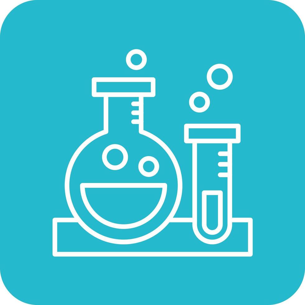 ligne de chimie autour des icônes de fond de coin vecteur