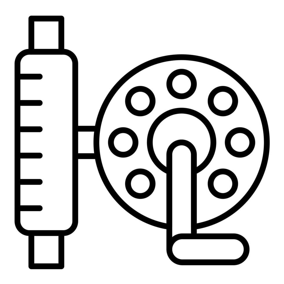 icône de ligne de moulinet de pêche vecteur