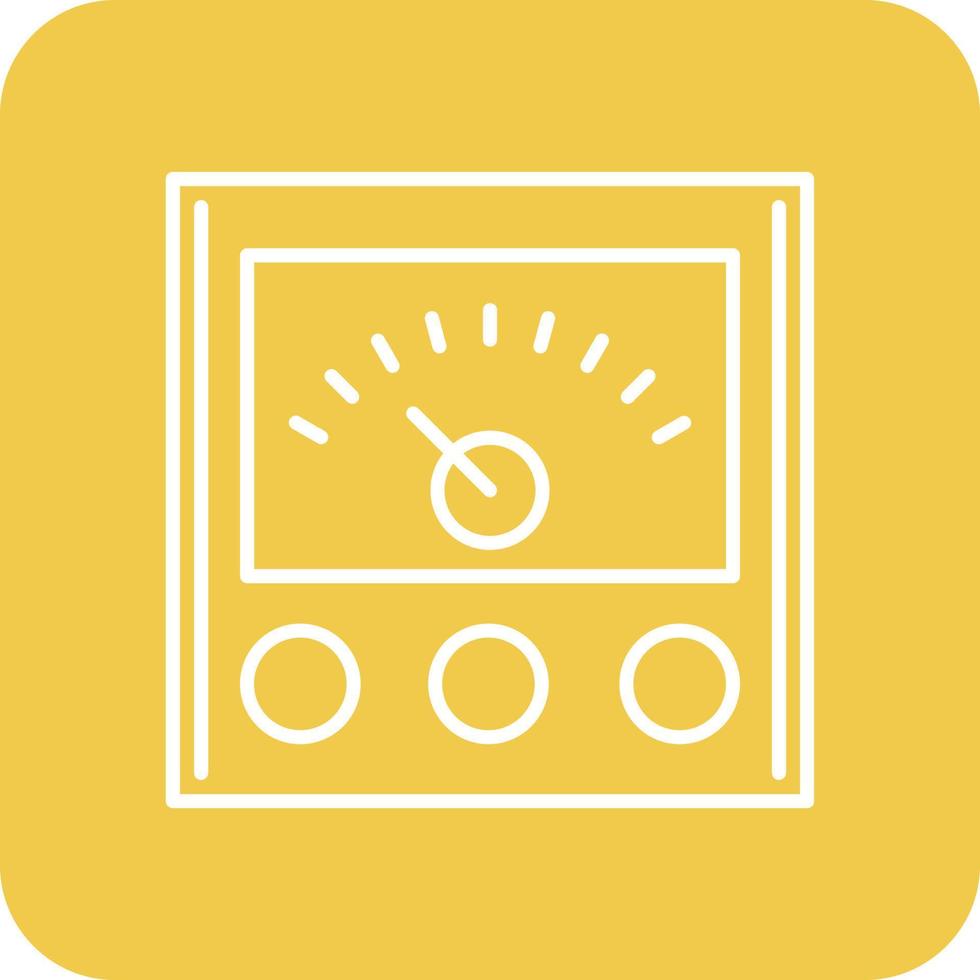 ligne d'indicateur de tension icônes d'arrière-plan de coin rond vecteur
