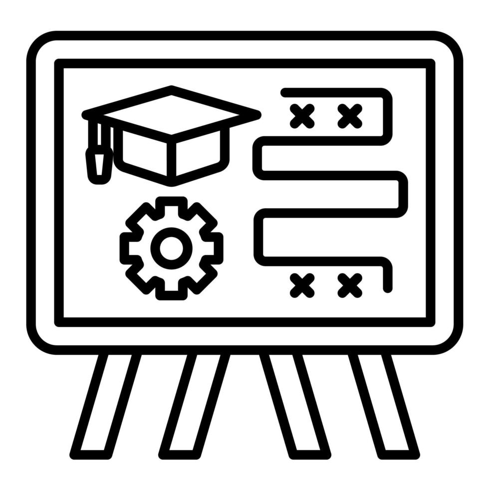 icône de ligne de stratégie vecteur