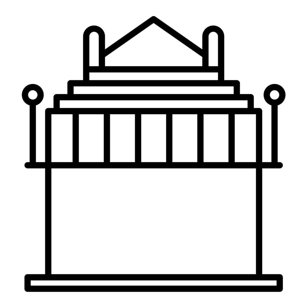 Icône de la ligne du mausolée d'Halicarnasse vecteur