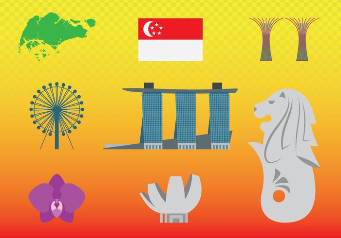 Singapour Design Travel Concept vecteur