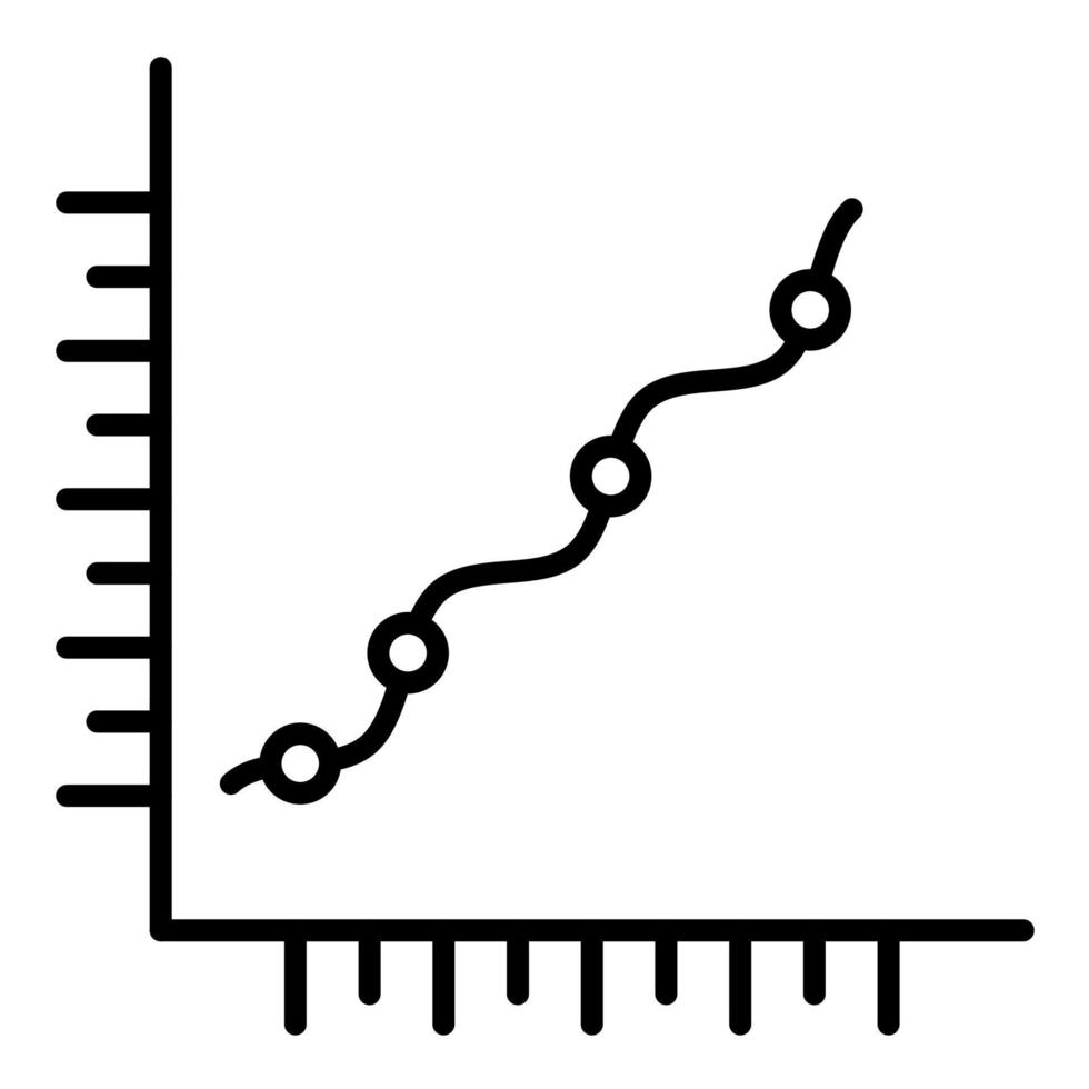 dispersion marquée avec l'icône de la ligne de lignes lisses vecteur