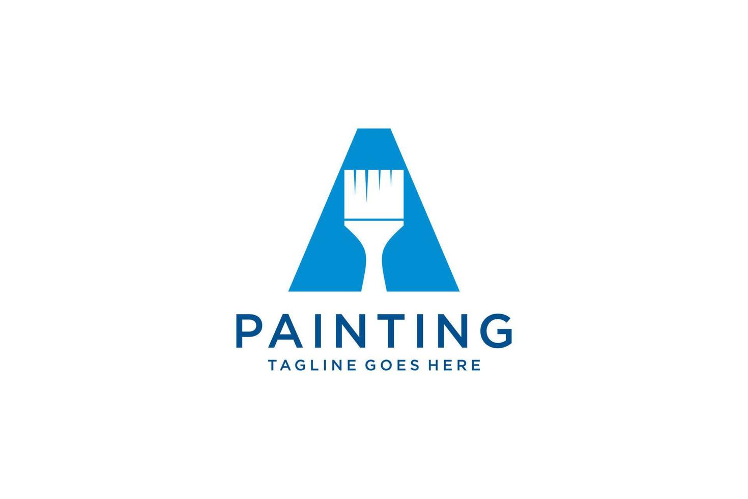 lettre a pour le logo de la peinture, le logo des services de peinture, le vecteur du logo de la peinture
