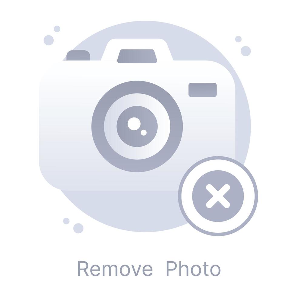 mettez la main sur cette icône plate modifiable de supprimer la photo vecteur