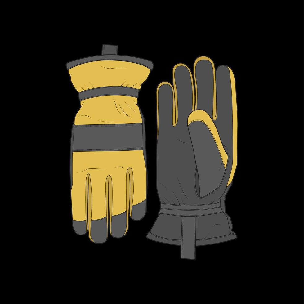 objet isolé de gant et icône d'hiver. gant et vecteur d'équipement pour le stock.