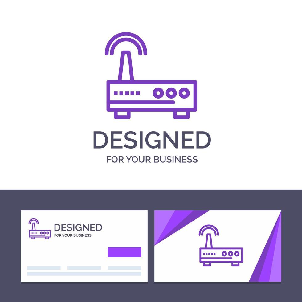 carte de visite créative et modèle de logo périphérique signal wifi éducation illustration vectorielle vecteur