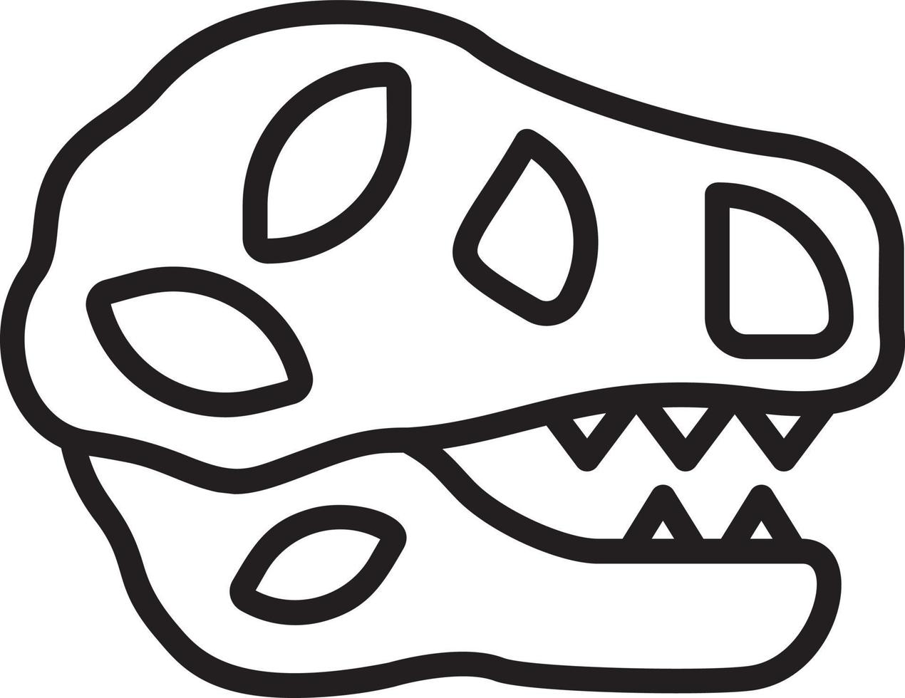 conception d'icône vectorielle tyrannosaure vecteur