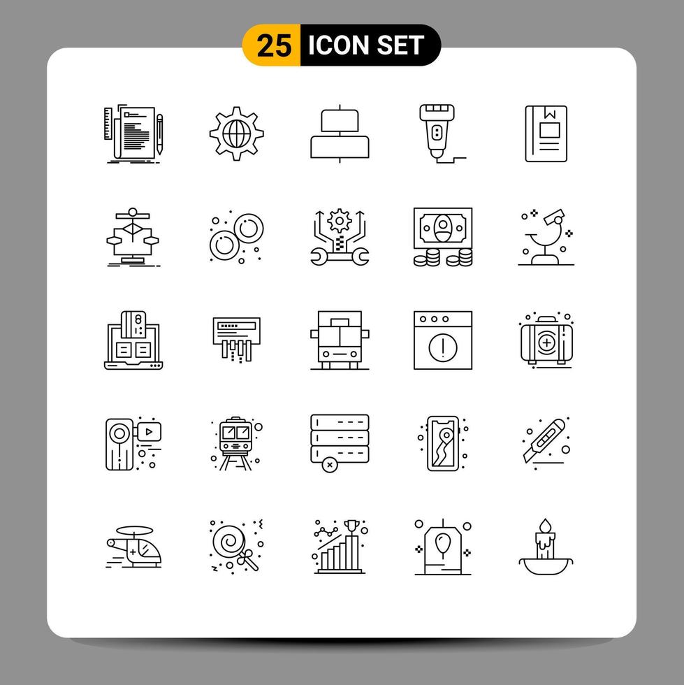 pack de 25 symboles universels du prix du livre paiement internet éléments de conception vectoriels modifiables sans numéraire vecteur