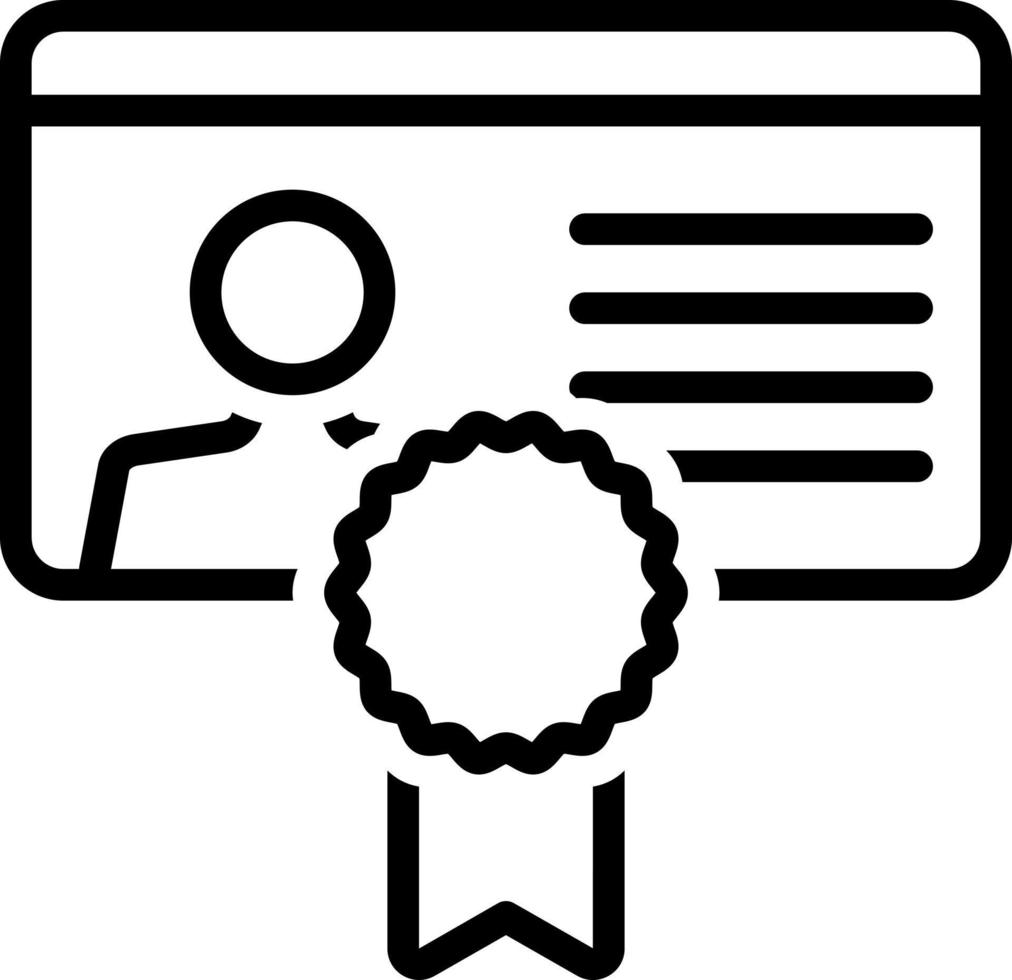 icône de ligne pour les licences vecteur