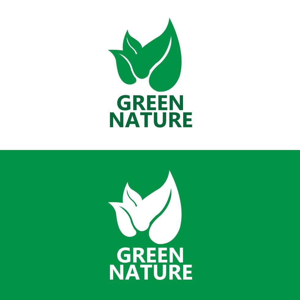 logo de la feuille vecteur symbole d'énergie écologique avec un design de couleur verte naturelle pour la technologie de recyclage organique.