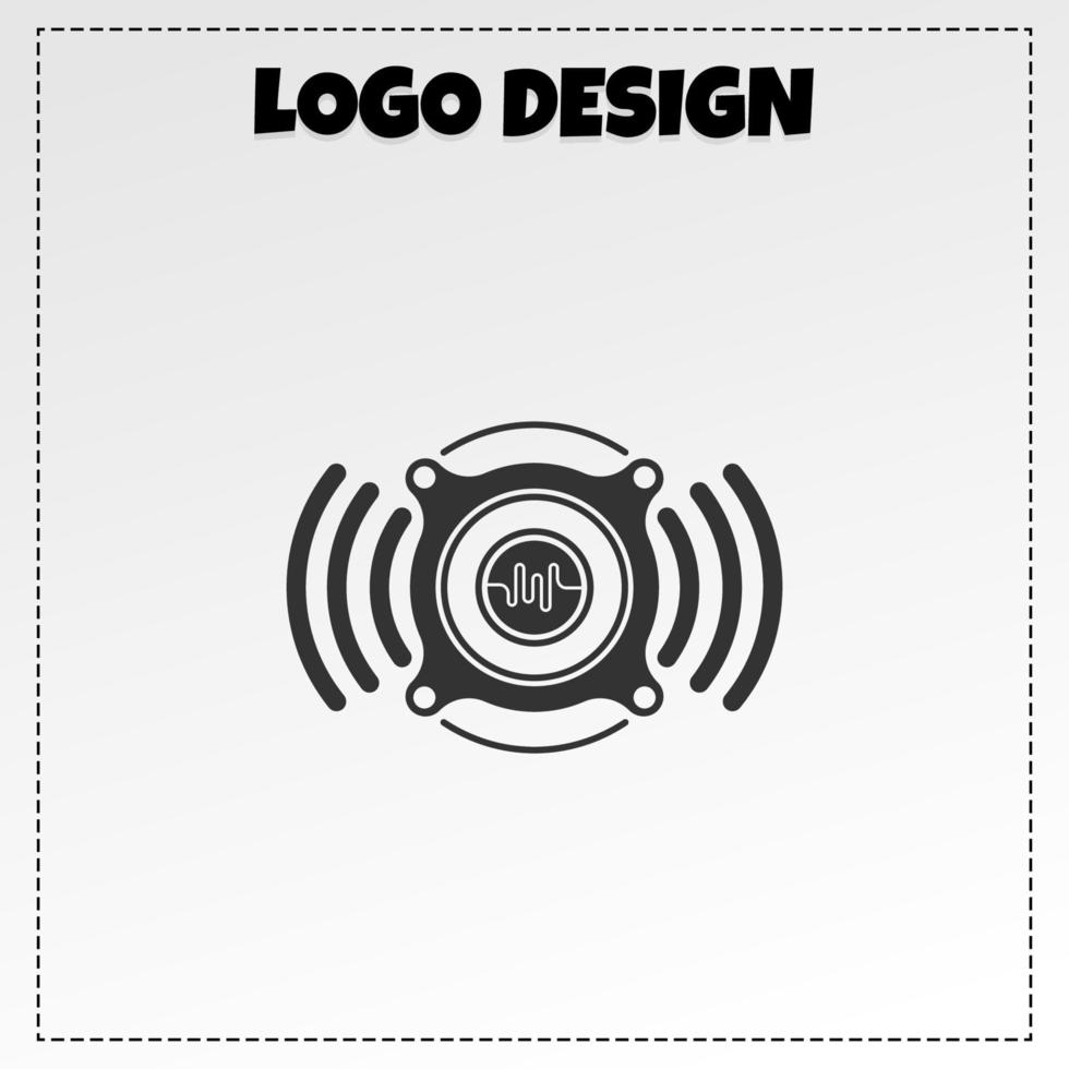 conception de vecteur d'illustration de mascotte de logo audio