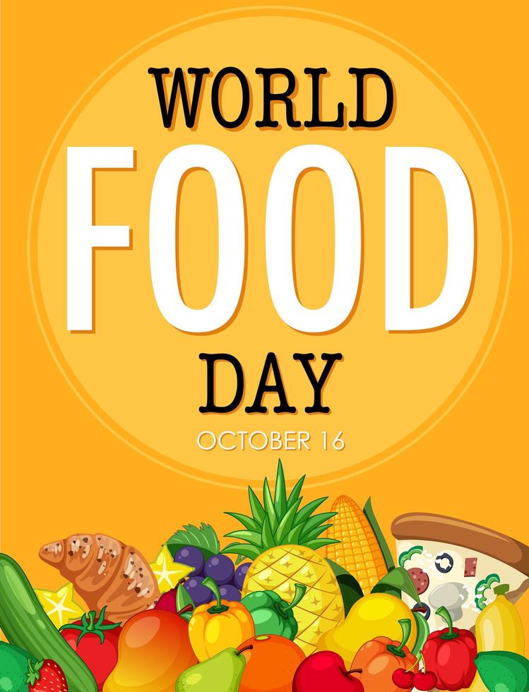 bannière de la journée mondiale de la nourriture vecteur