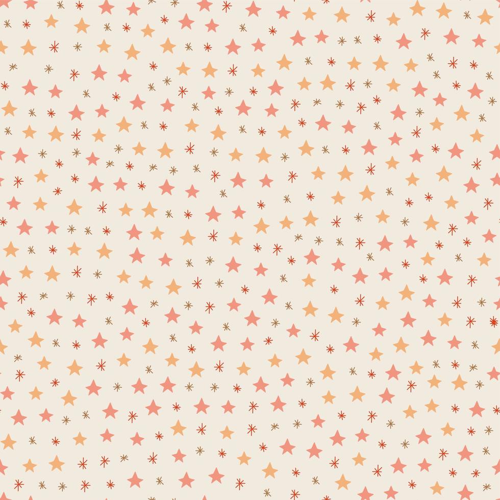 mignon modèle sans couture rose avec des étoiles. fond de doodle de vecteur avec des étoiles et des étincelles. imprimé girly enfantin avec des étoiles dorées pour tissu, textile, papier, emballage