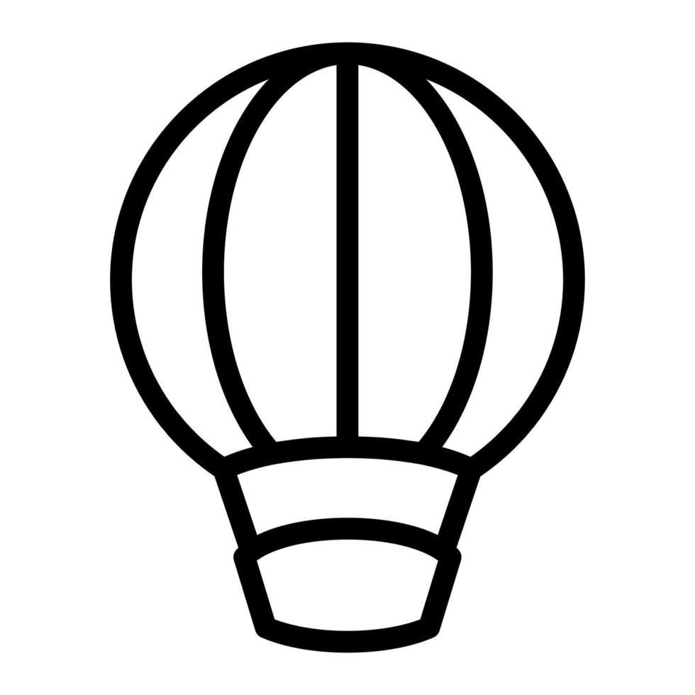 icône de ligne de ballon à air sur fond blanc vecteur