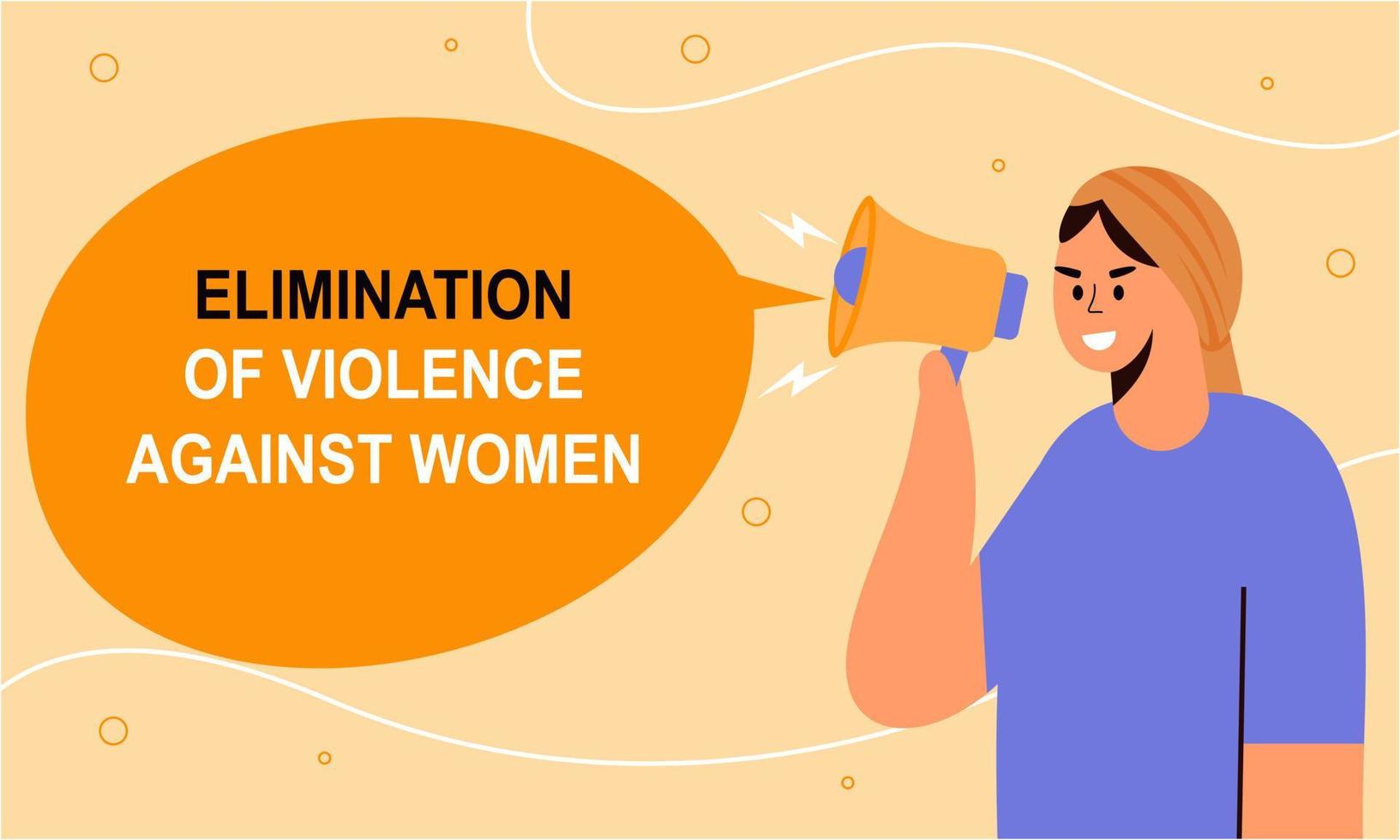 illustration de la journée internationale pour l'élimination de la violence à l'égard des femmes vecteur