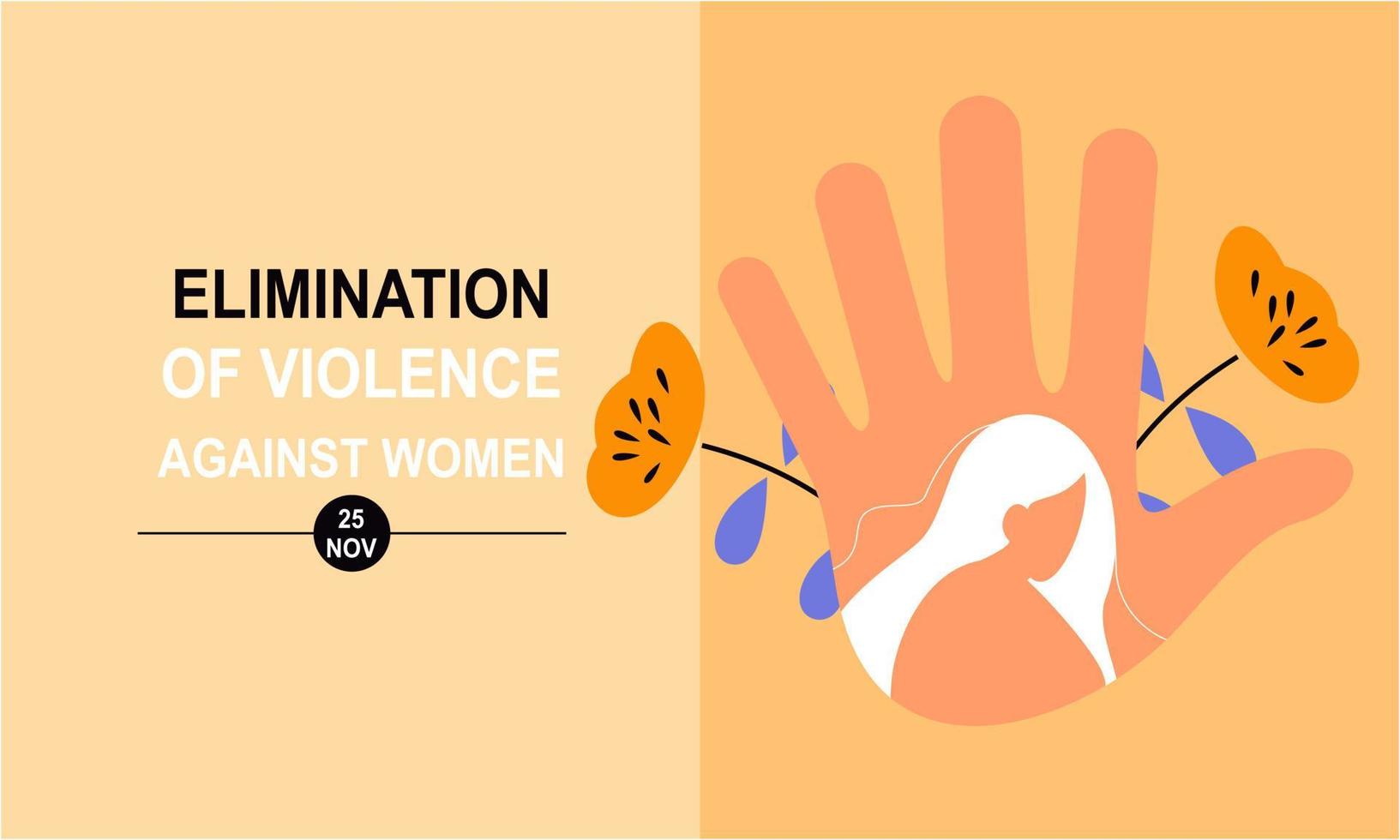 illustration de la journée internationale pour l'élimination de la violence à l'égard des femmes vecteur