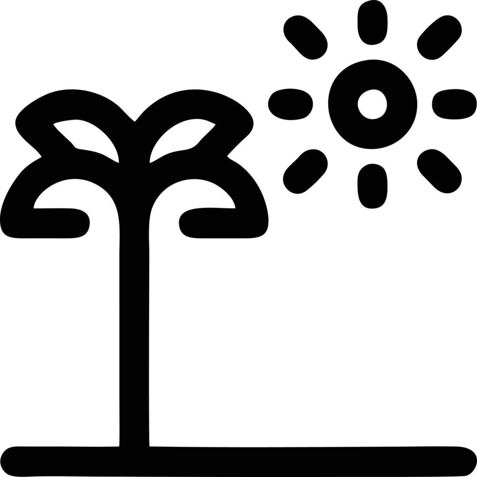 icône du soleil sur fond blanc, illustration du symbole de l'icône du soleil en noir sur fond blanc vecteur