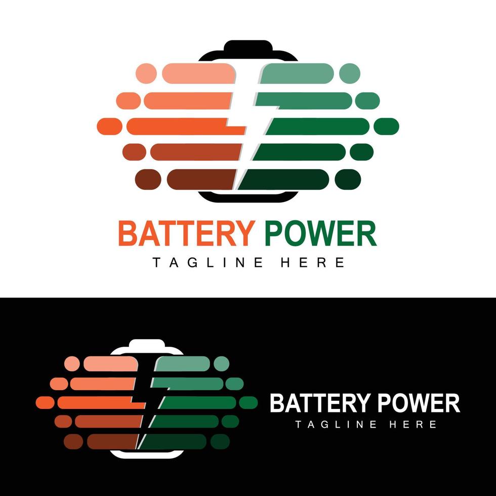 création de logo de batterie, illustration de charge de technologie, vecteur de marque d'entreprise