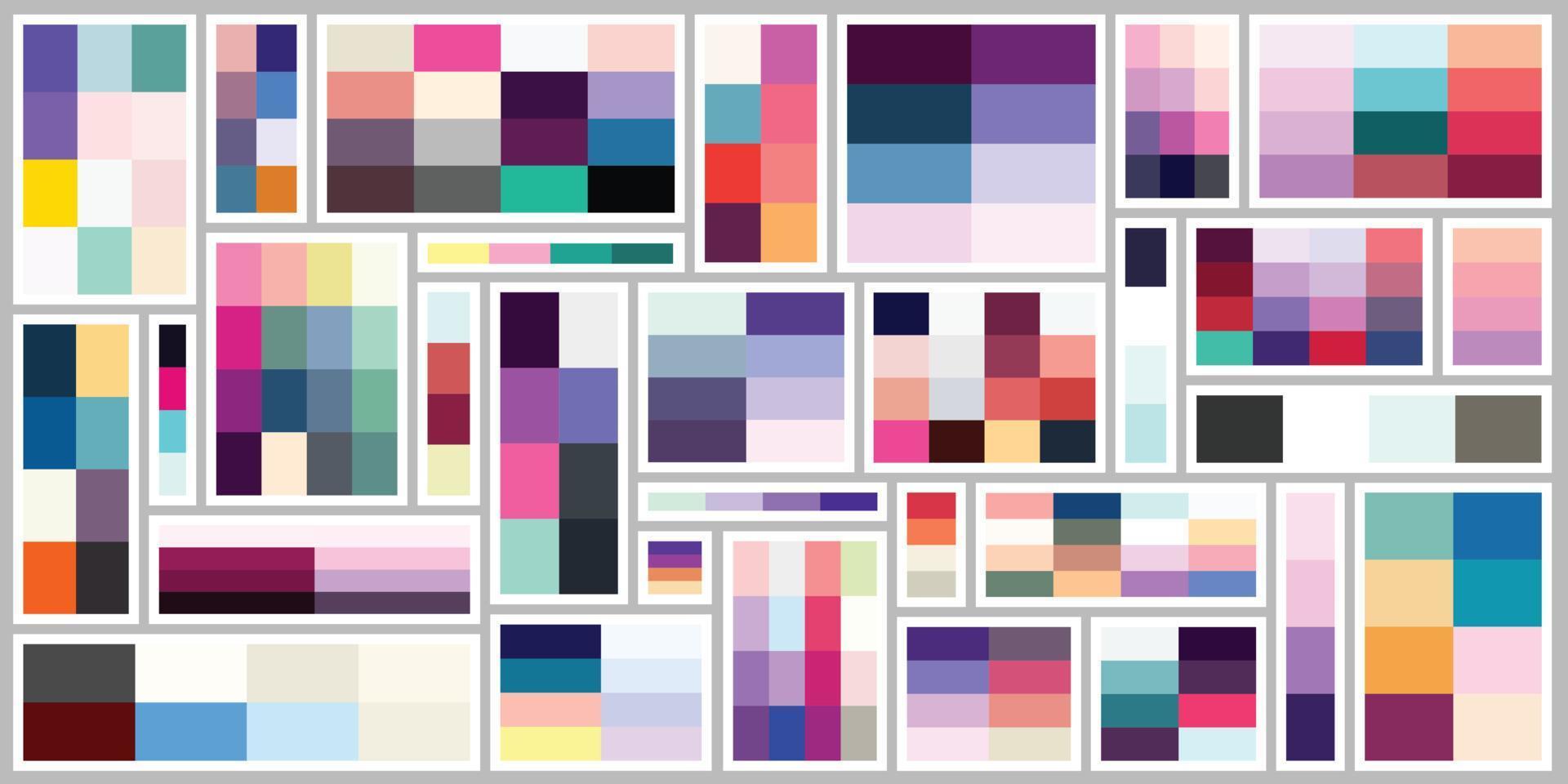 collection de palette de couleurs de mariage vecteur