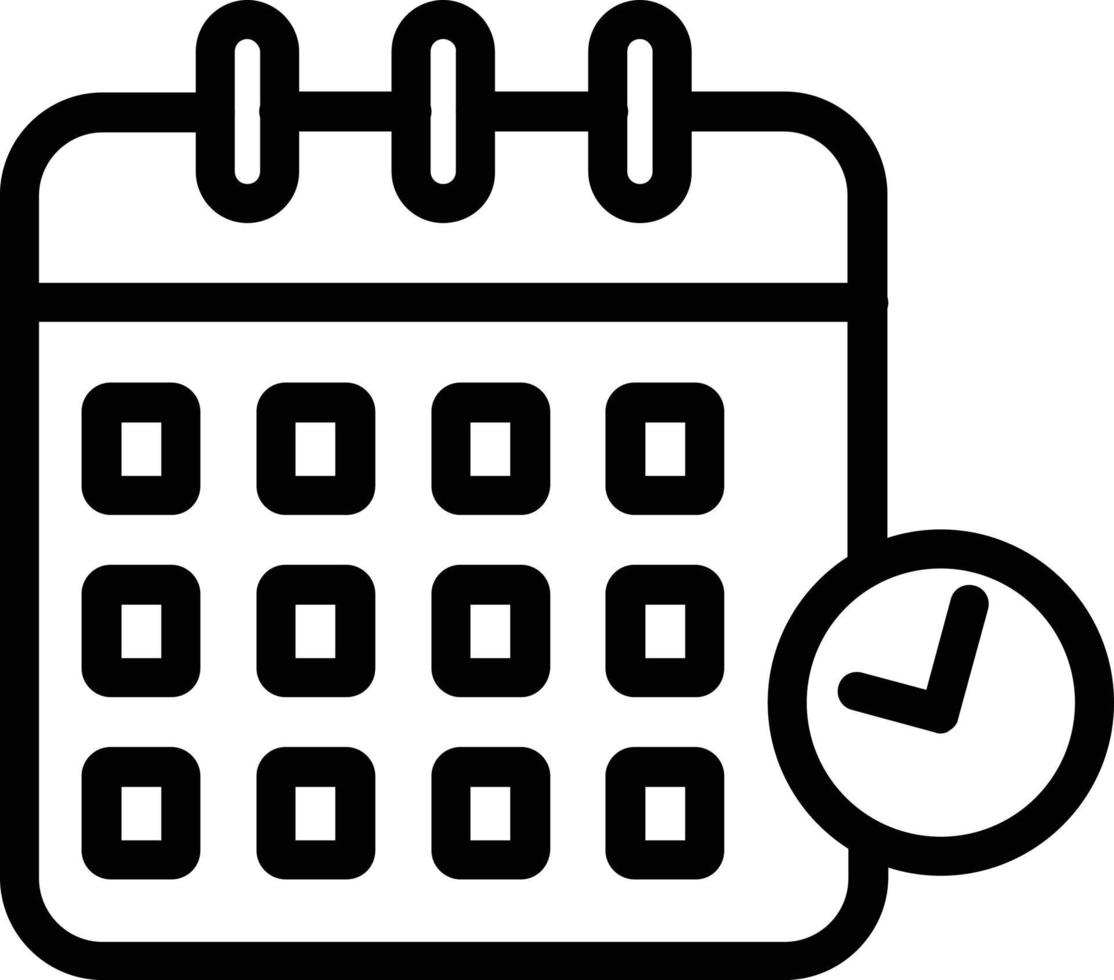 conception d'icônes vectorielles de temps de calendrier vecteur