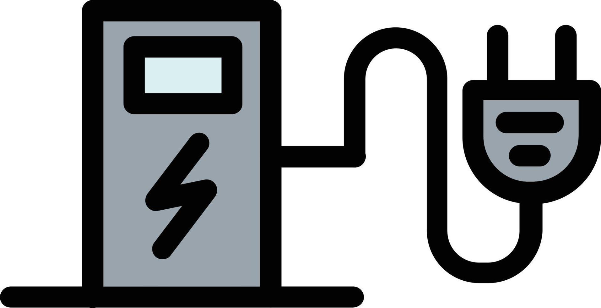 conception d'icône de vecteur de station de charge