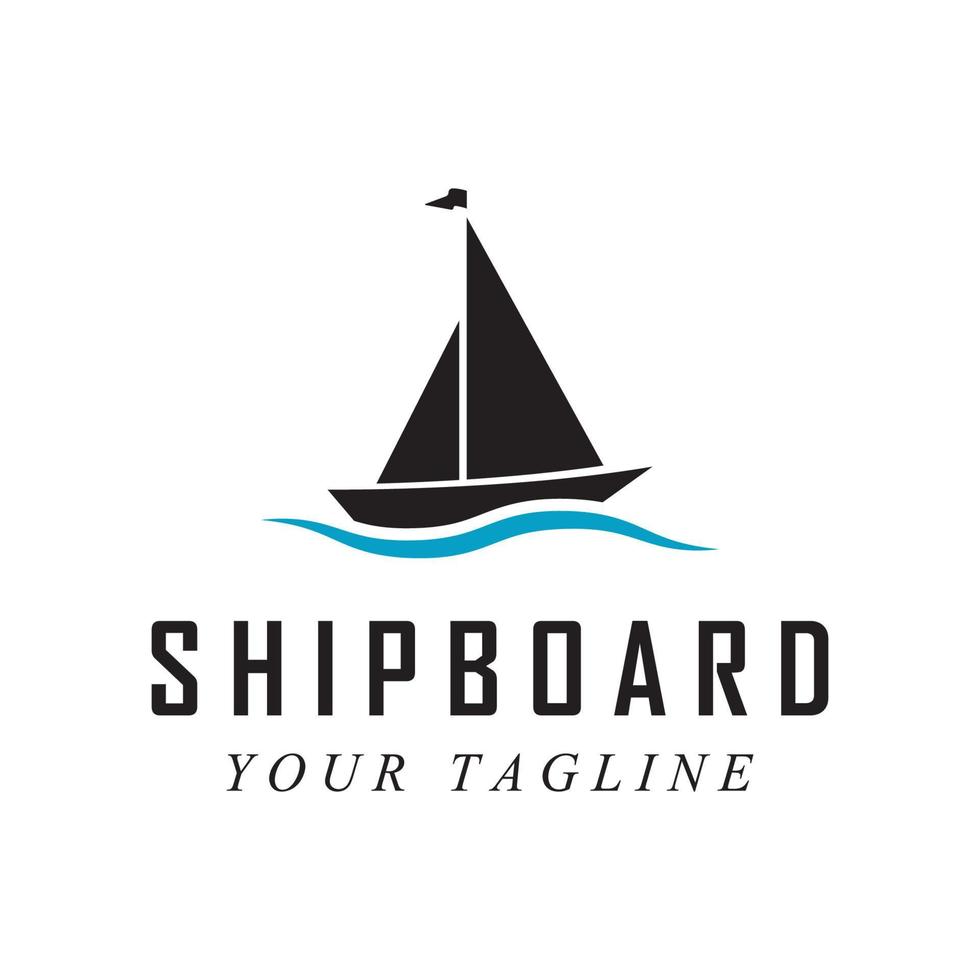 logo de bord et vecteur avec modèle de slogan