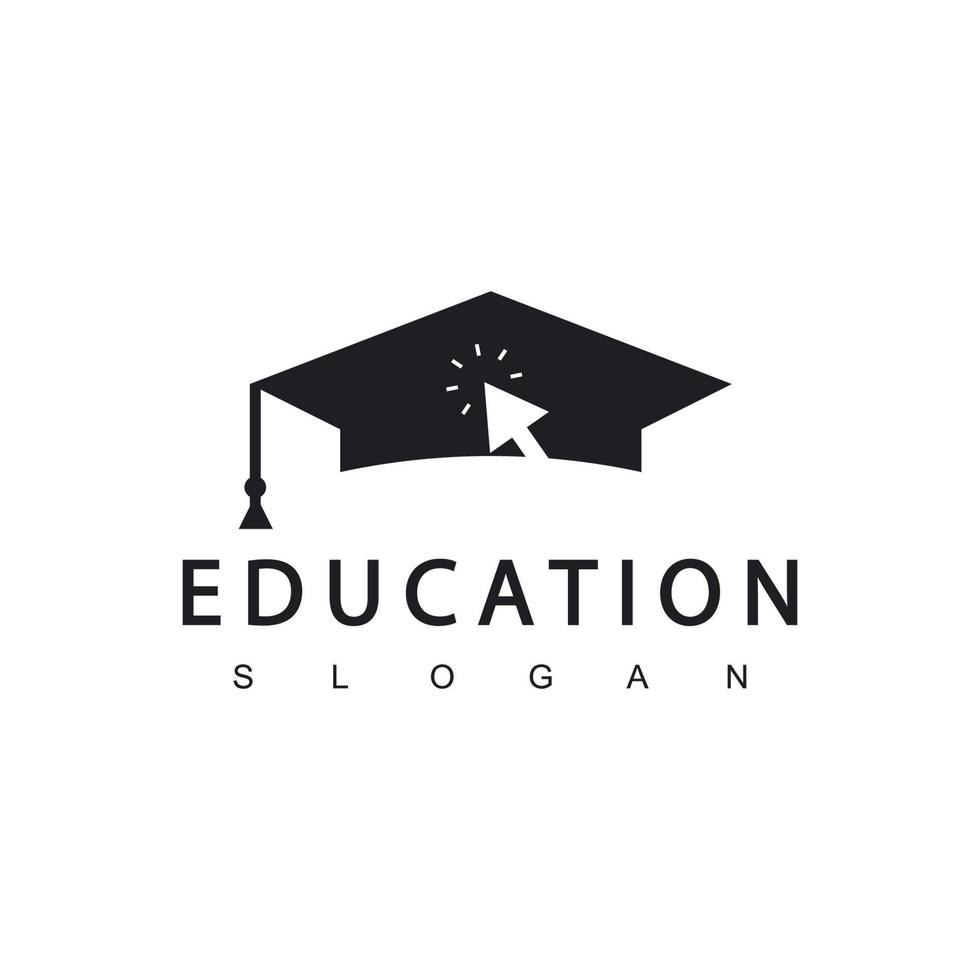 modèle de conception de logo d'éducation, icône d'éducation en ligne vecteur