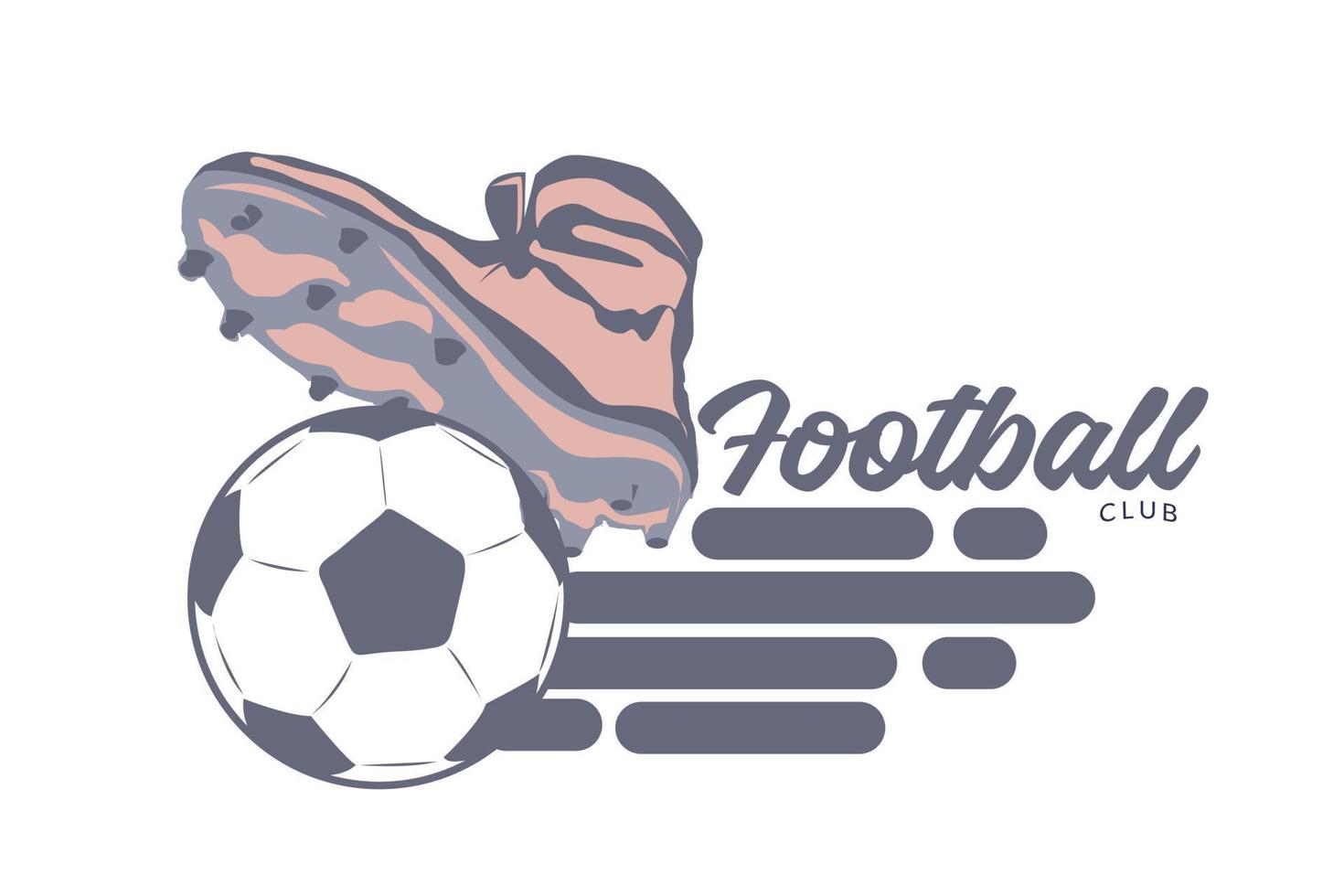 illustration vectorielle de balle et chaussure de football. concept de conception de compétition sportive. vecteur eps 10.