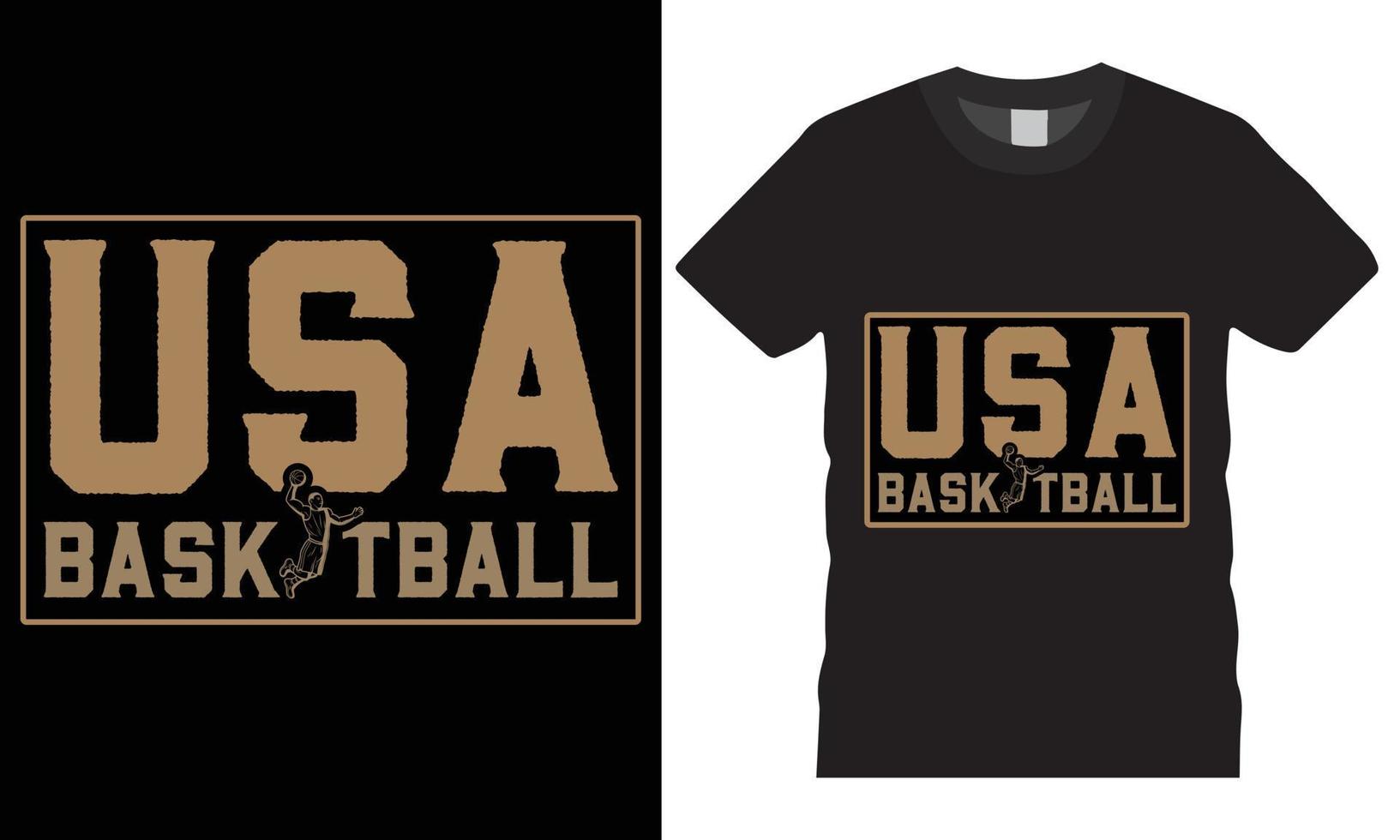 typographie usa basket créatif design de t-shirt vecteur