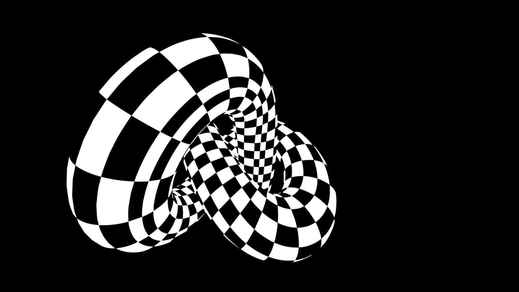 illustration vectorielle de tore à carreaux eps 10. vecteur d'illusion d'optique. fond de championnat de course.