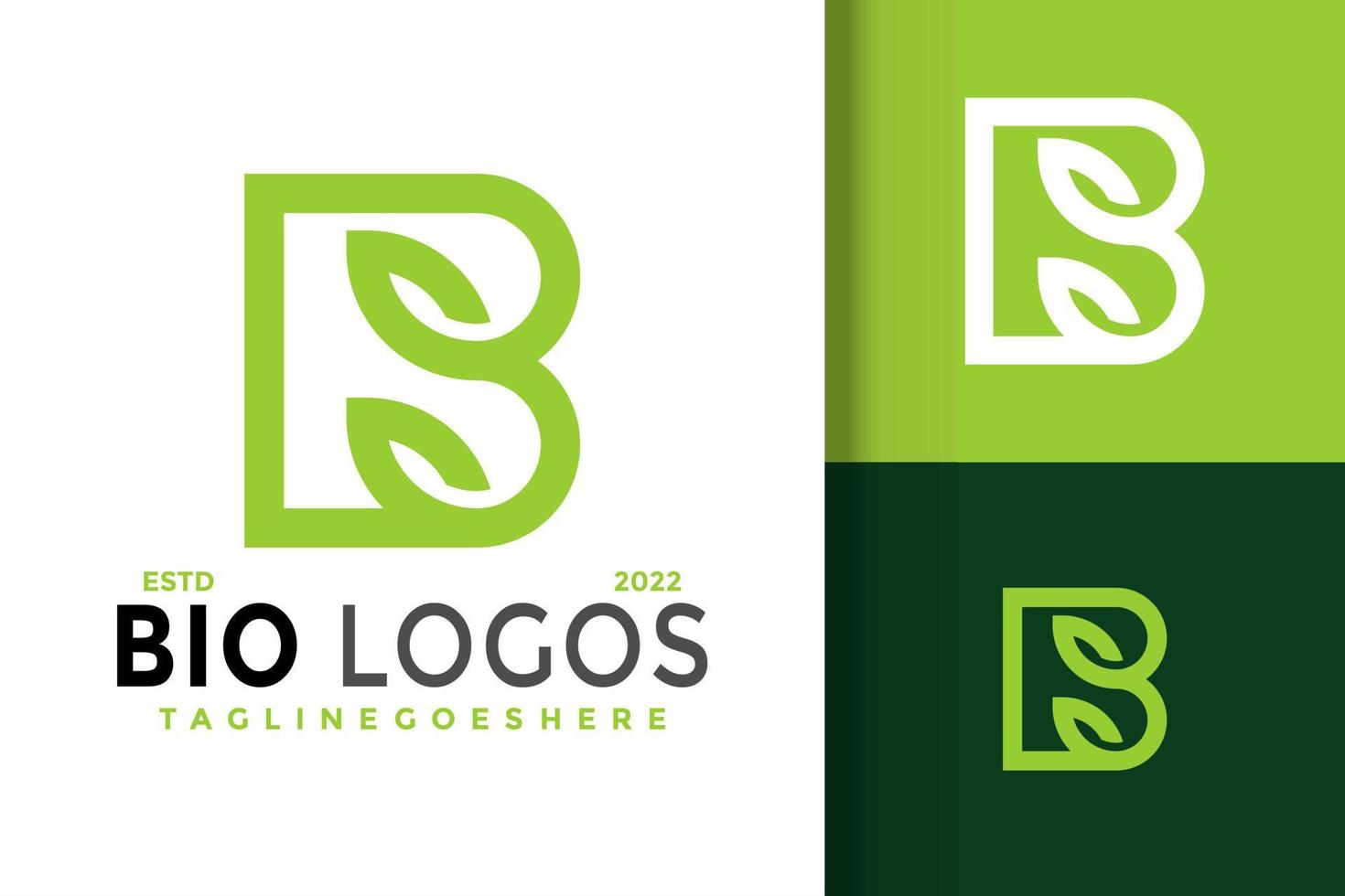 création de logo biologique lettre b, vecteur de logos d'identité de marque, logo moderne, modèle d'illustration vectorielle de dessins de logo