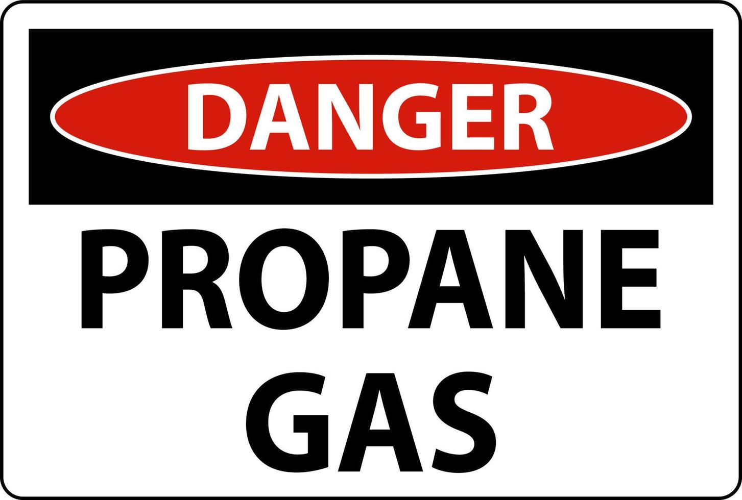 symbole étiquette de danger propane, signe de gaz propane vecteur