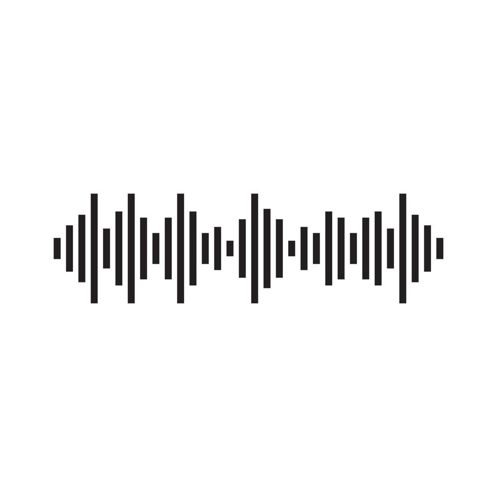 illustration d'images de logo d'onde sonore vecteur
