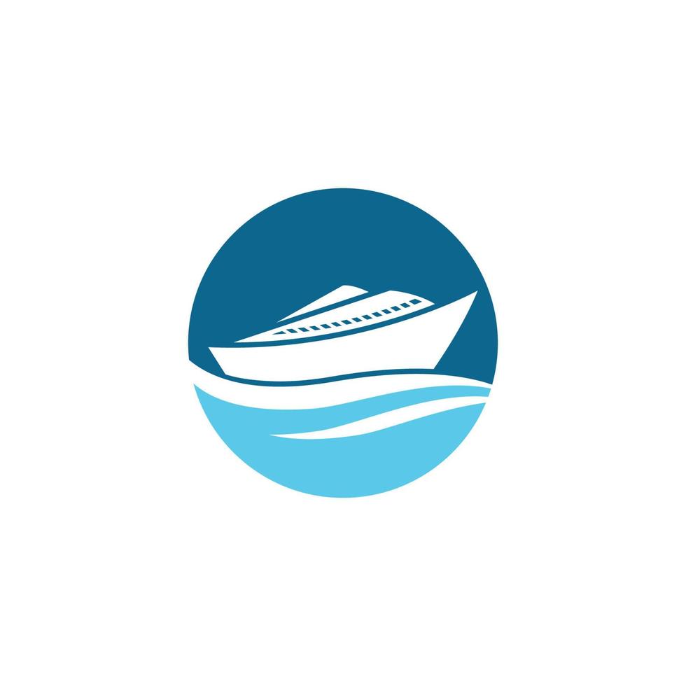 bateau de croisière symbole vecteur icône illustration