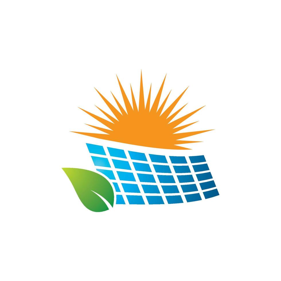 illustration d & # 39; images de logo d & # 39; énergie solaire vecteur