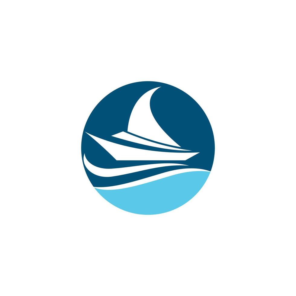 images de logo de bateau de croisière vecteur