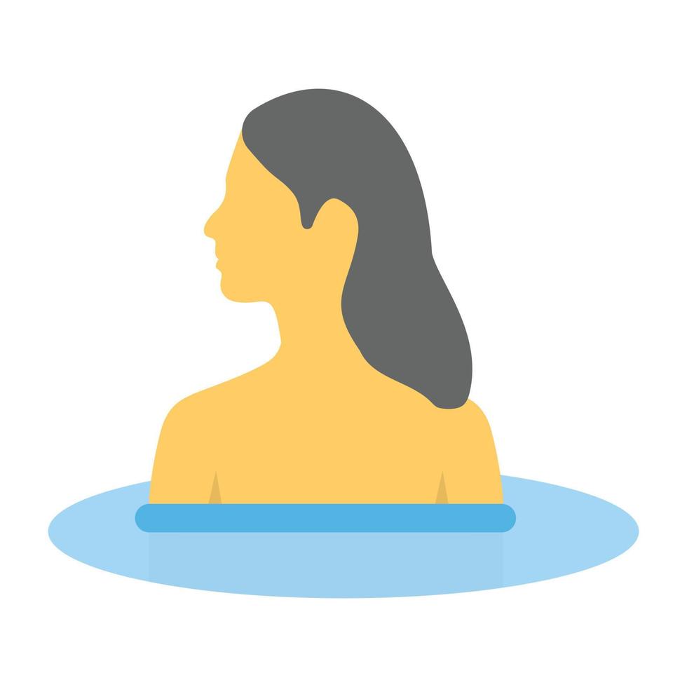 femme de natation à la mode vecteur