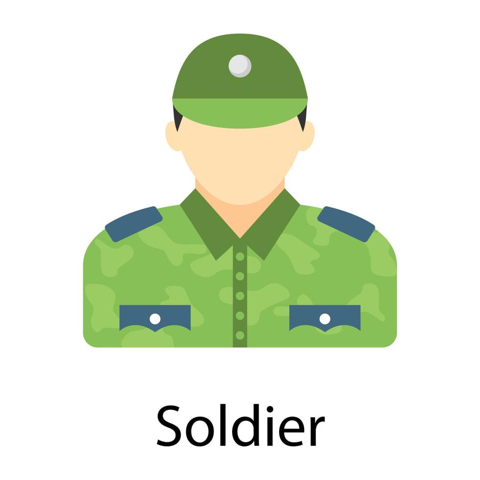 concepts de soldat à la mode vecteur