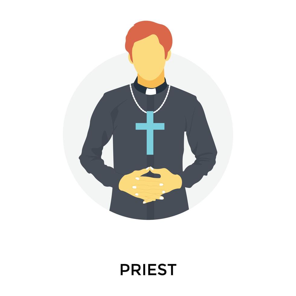 concepts de prêtre à la mode vecteur